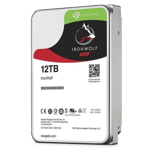 Seagate IronWolf ST12000VN0008 - Harddisk - 12 TB - intern - 3.5" - SATA 6Gb/s - 7200 rpm SEAGATE